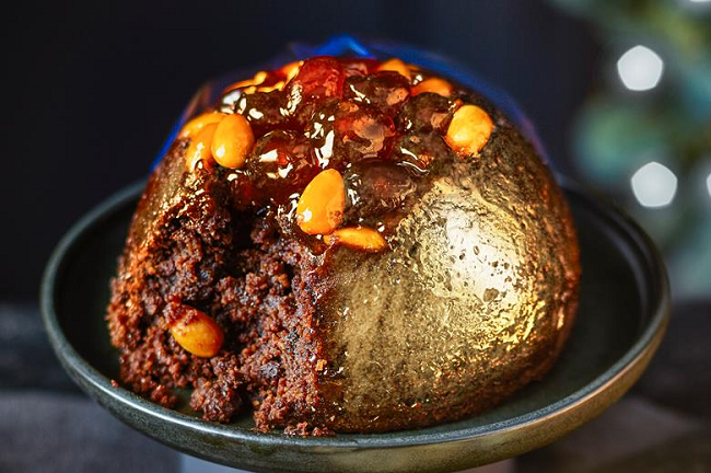 Black Forest Christmas Pudding