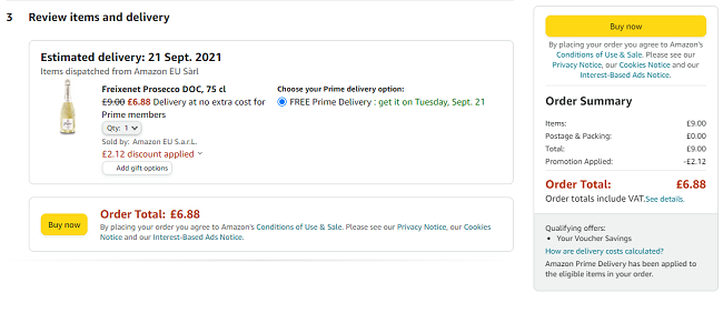 Freixenet Prosecco DOC 75cl £6.88 @ Amazon