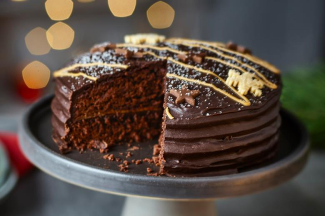 Wicked Kitchen Chocolate & Salted Caramel Cake
