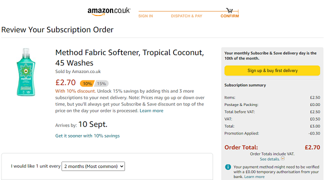 Method Fabric Softener £2.70 @ Amazon