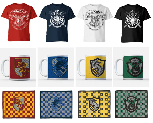 Harry Potter t-shirts, mugs and blankets