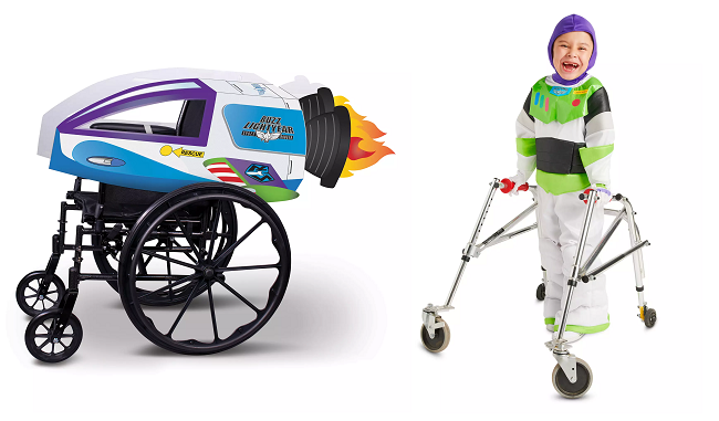 Buzz Lightyear wheelchair and adaptive costumes from Shop Disney