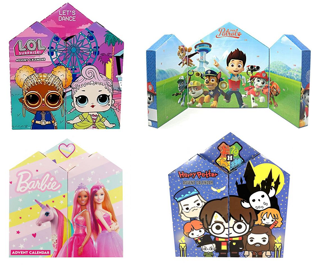 L.O.L. Surprise, Barbie, Harry Potter and Paw Patrol Stationery Advent Calendars