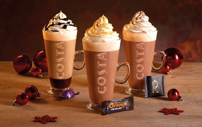 Costa Reveal Their Christmas Drinks For 2021