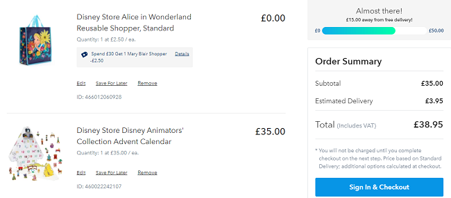 Disney Animators' Collection Advent Calendar £35 @ Shop Disney