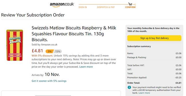 Swizzels Refreshers/Drumstick Squashies Biscuits In Tin From £4.28 @ Amazon