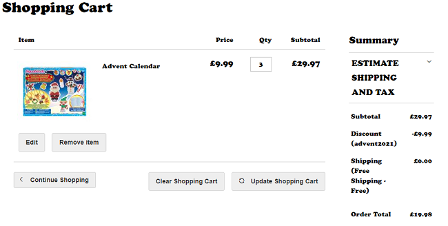 Three Aquabeads Advent Calendars £19.98 Delivered @ Aquabeads