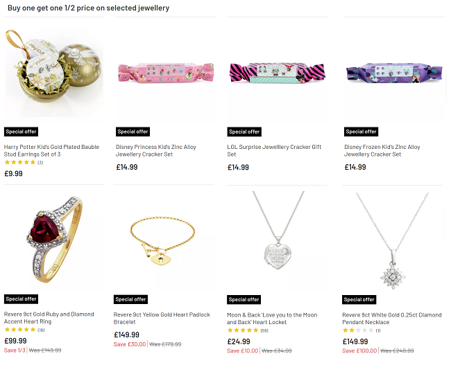 Argos black friday best sale jewellery