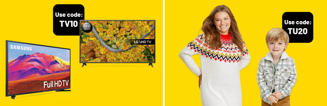 Argos promotional codes banner