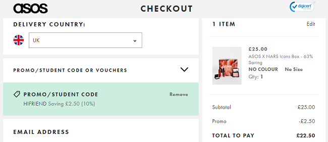 ASOS X NARS Icons Box £22.50 Delivered @ ASOS