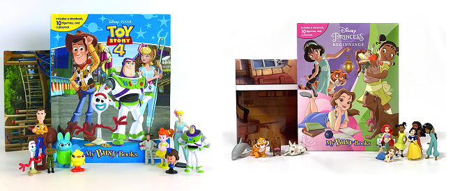 Toy Story 4 and Disney Princess Beginnings Busy Books