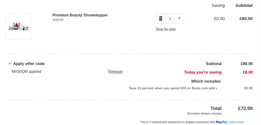 The 2021 Beauty Showstopper £72 Delivered @ Boots