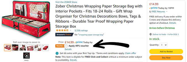 Wrapping Paper Storage Bags From £5.89 @ Amazon