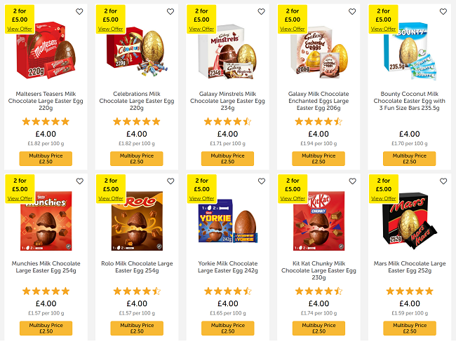 Screenshot of Iceland Large Easter Egg offer