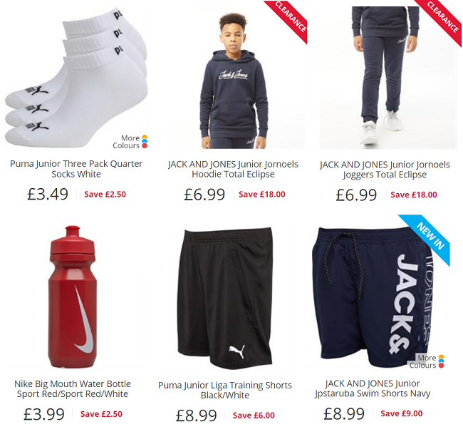 Screenshot of £10 & Under event at MandM Direct