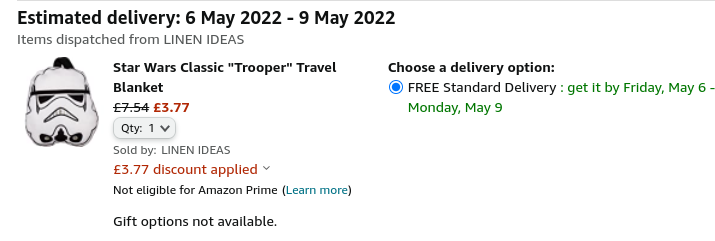 Bargain Character Clothing, Fancy Dress & More @ Amazon/Linen Ideas