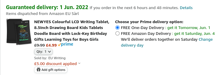 NEWYES Colourful LCD Writing Tablet, 8.5Inch £4.99 (With Code) @ Amazon/EU Writing