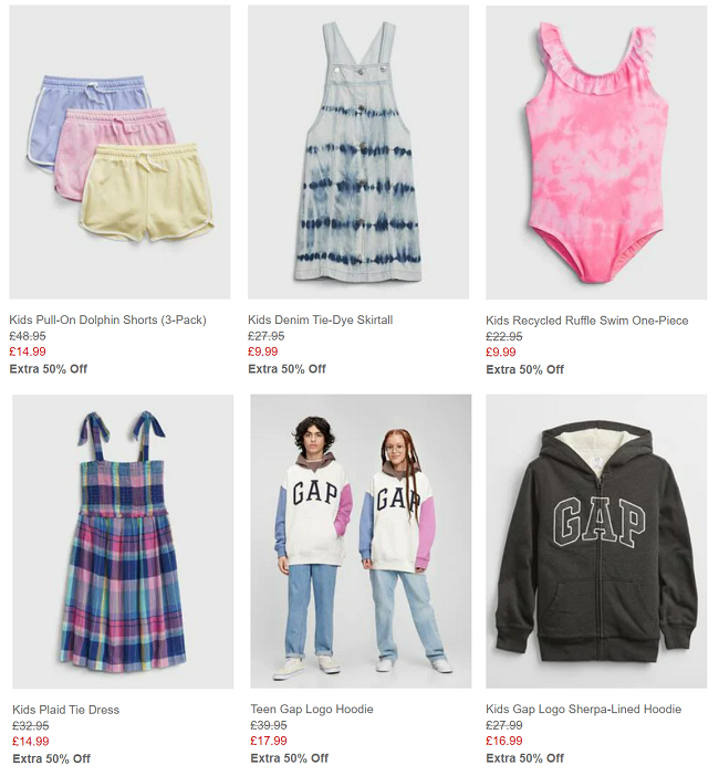 Screenshot of Summer Sale at GAP