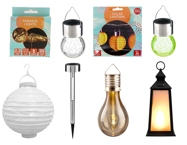 Garden lighting from Poundshop