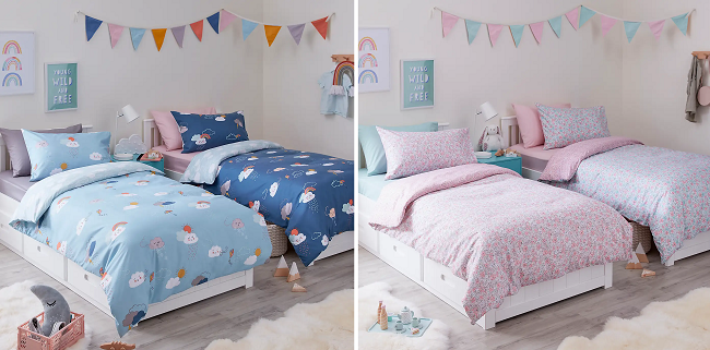 Single Duvet Cover Sets Twin Packs from Dunelm