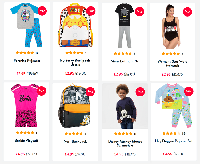 Screenshot of Character sale
