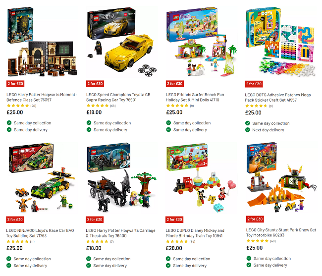 Argos lego online dot
