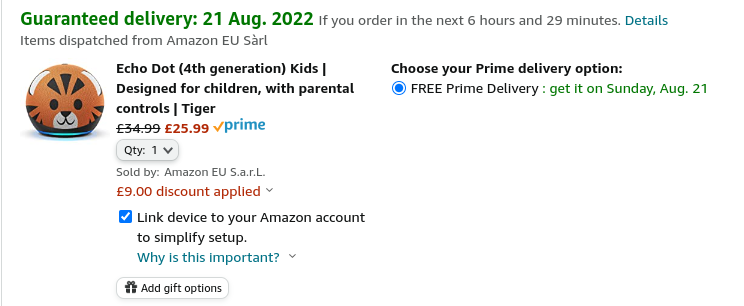 Where To Buy Amazon Echo Dot Kids Smart Speaker