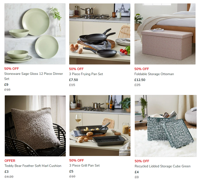 Screenshot of Sale at Dunelm