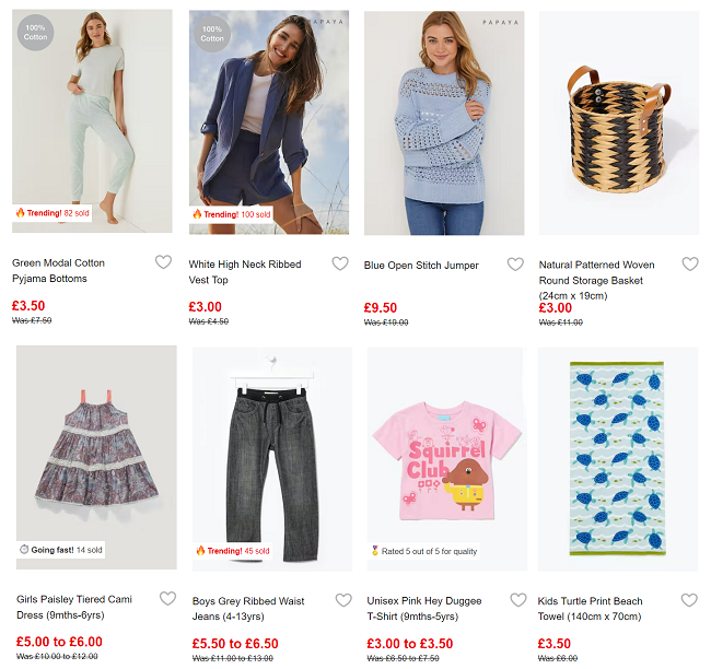 Screenshot of Matalan sale