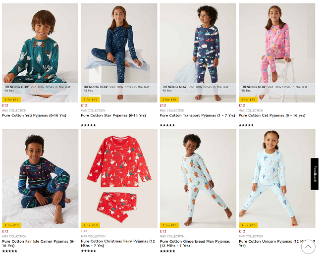 Marks & spencers childrens pyjamas best sale