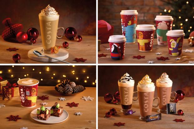 Costa shop christmas drinks