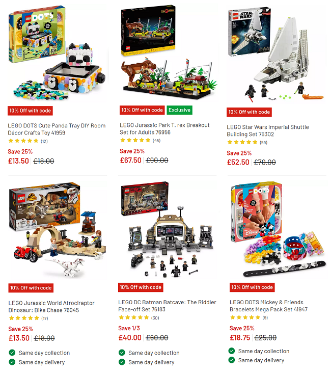 Extra 10% Off Including Sale With Code @ Argos