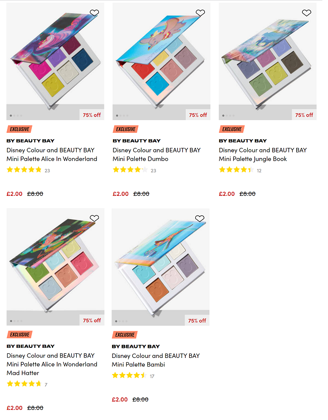 Disney Mini Palettes from Beauty Bay