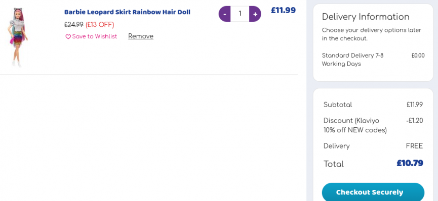 Barbie Leopard Rainbow Hair Doll From £10.79 @ Bargain Max 