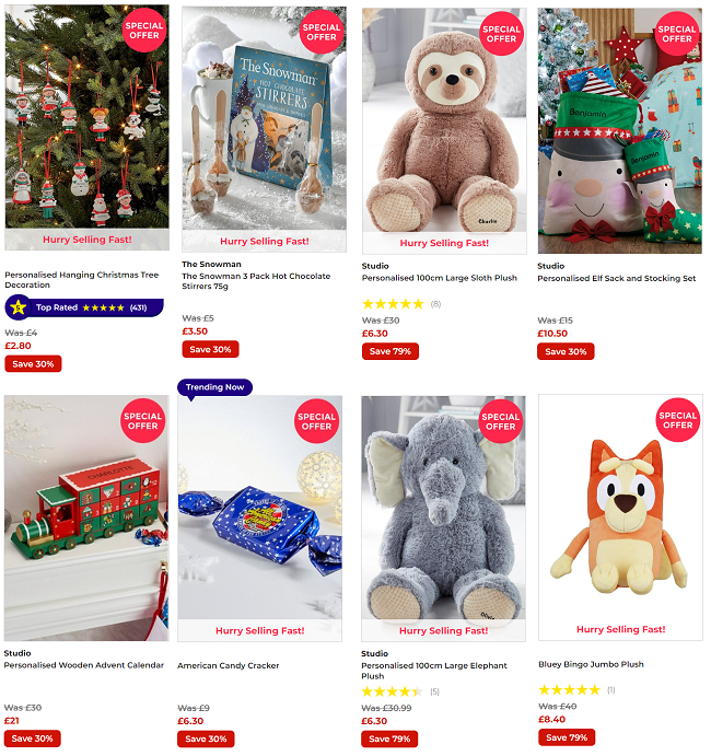 Screenshot of Christmas Gift Sale at Studio