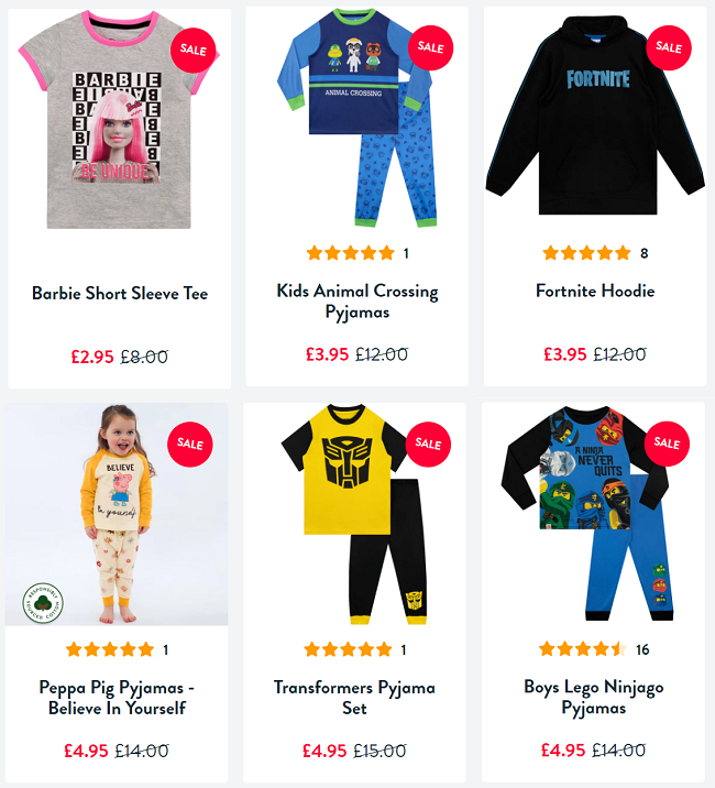 Screenshot of Up To 70% Off Sale at Character