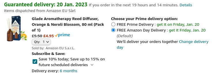 Glade Aromatherapy Reed Diffusers From £4.95 @ Amazon