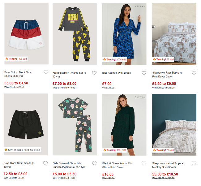Screenshot of Matalan Sale