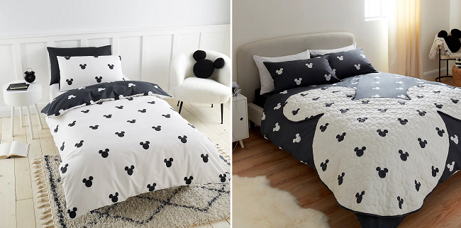 Mickey Monochrome Bedroom Accessories from Dunelm