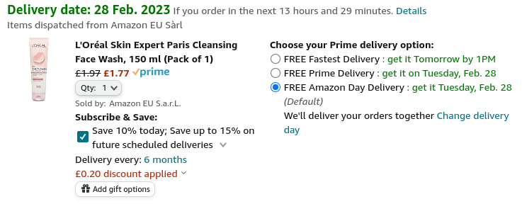 L'Oréal Skin Expert Paris Cleansing Face Wash 150 ml