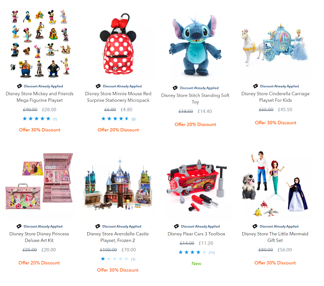 Up To 30 Off Selected Toys + Free Delivery With Code shopDisney