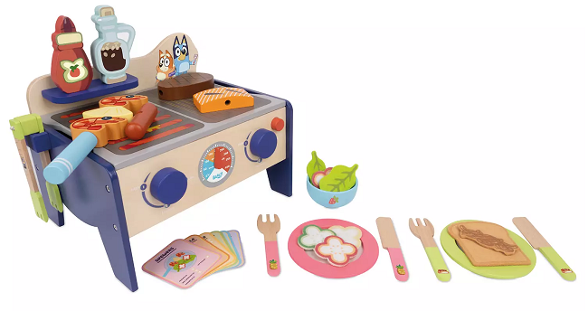 Bluey Wooden BBQ And Salad Playset