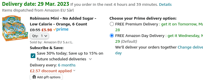 Robinsons Mini 6 Pack From Only £5.85 @ Amazon
