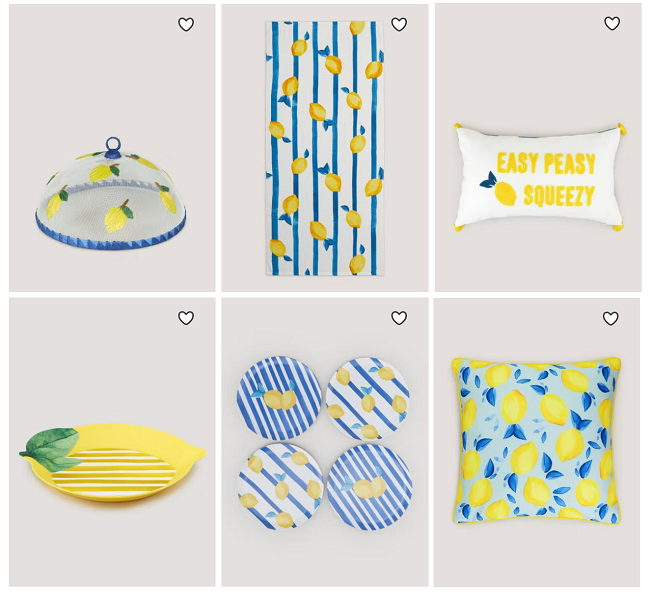 Lemon Garden Range at Matalan