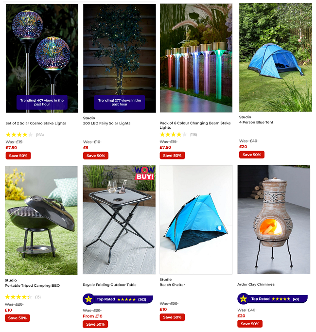 Screenshot of Garden and Outdoor Sale at Studio