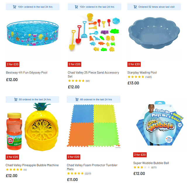 Screenshot of 2 For £20 On Selected Toys at Argos
