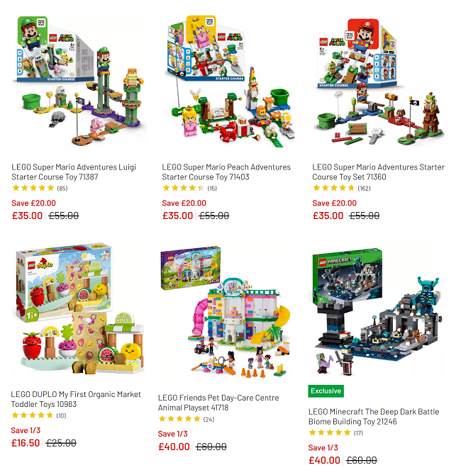 Argos lego super mario 2025