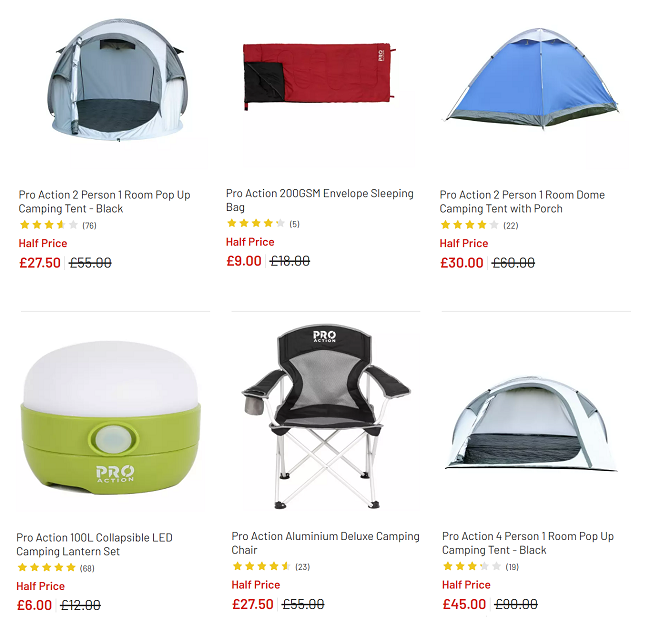 Up To Half Price Camping Sale Argos