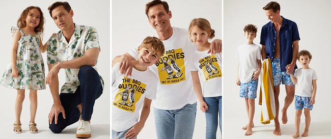 Father's Day Mini Me Clothing from Marks and Spencer