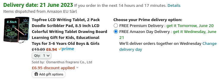 Kids LCD Writing Tablet 2 Pack 8.5” £6.94 @ Amazon/Osmanthus Fragrans Co.Ltd